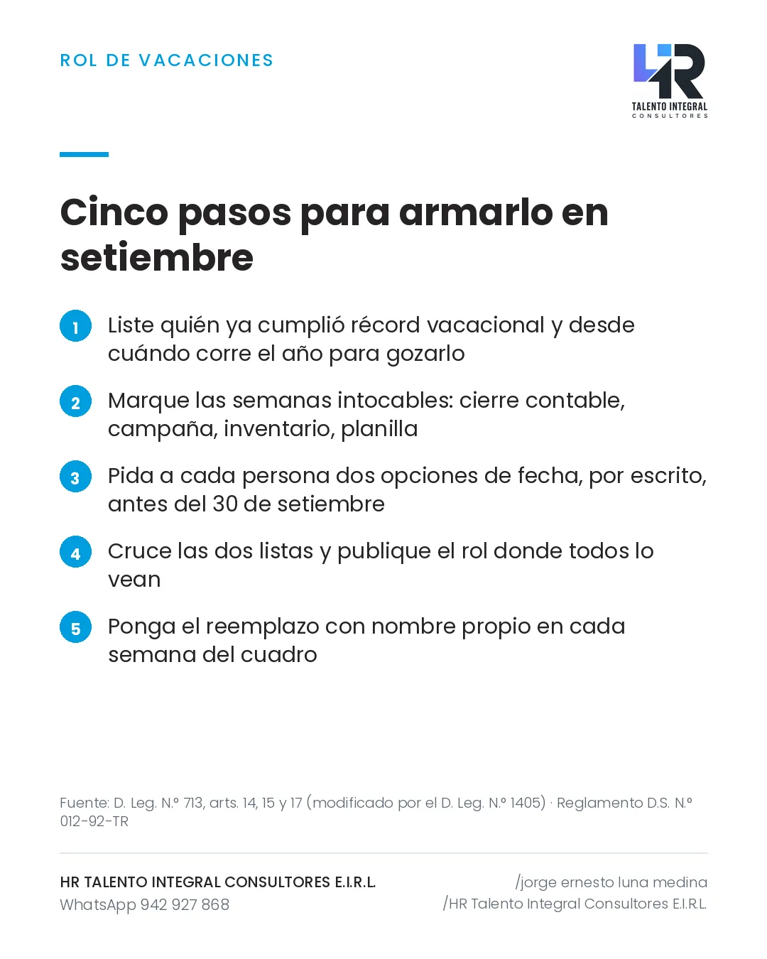Pieza de Criterio HRTIC: Rol de vacaciones: la empresa sí puede programarlo