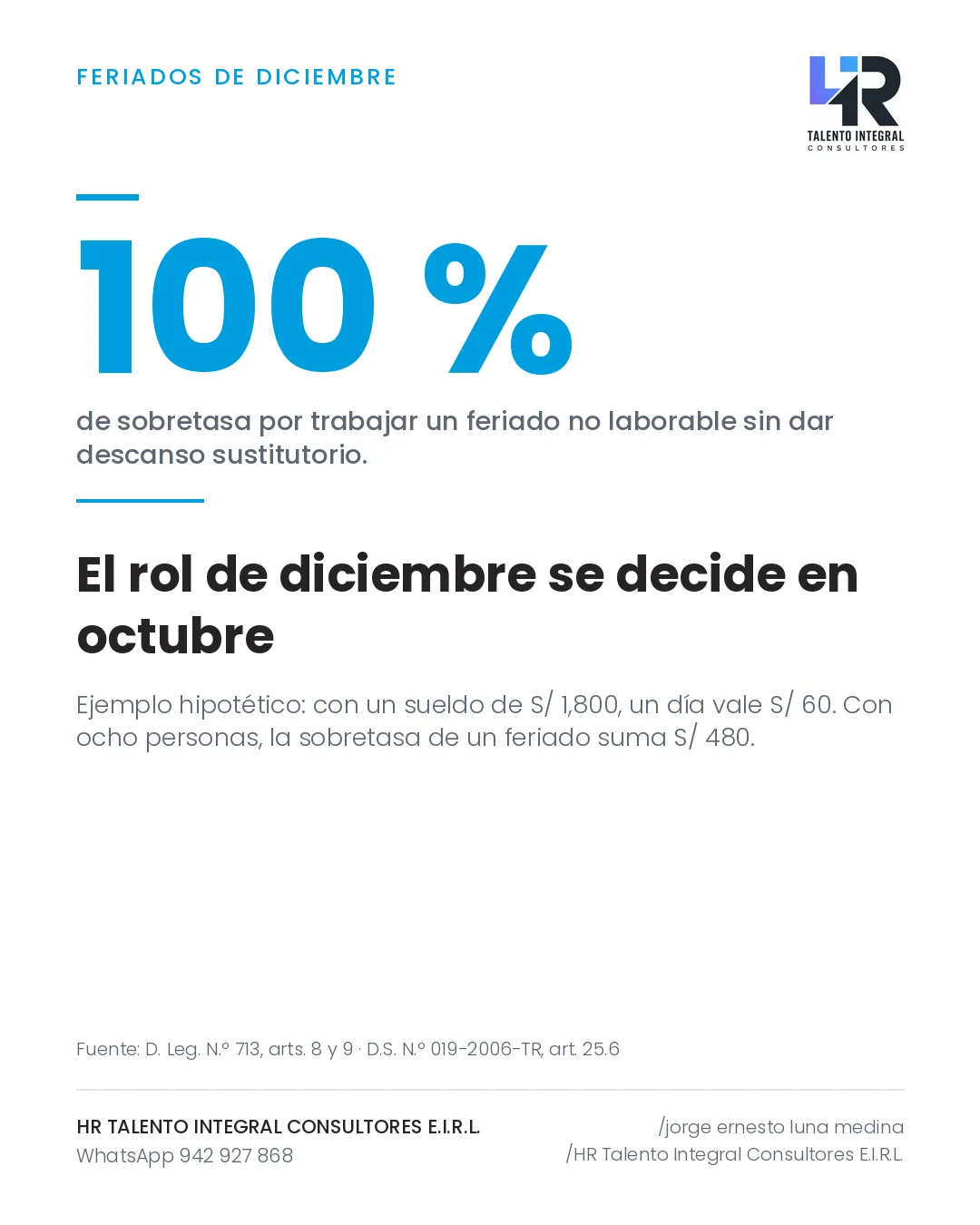 Pieza de Criterio HRTIC: Feriados de diciembre: el rol de turnos se decide en octubre