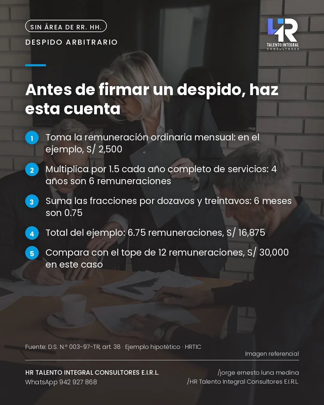 Pieza de Criterio HRTIC: Antes de firmar un despido, haz la cuenta de la indemnización